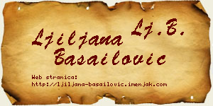 Ljiljana Basailović vizit kartica